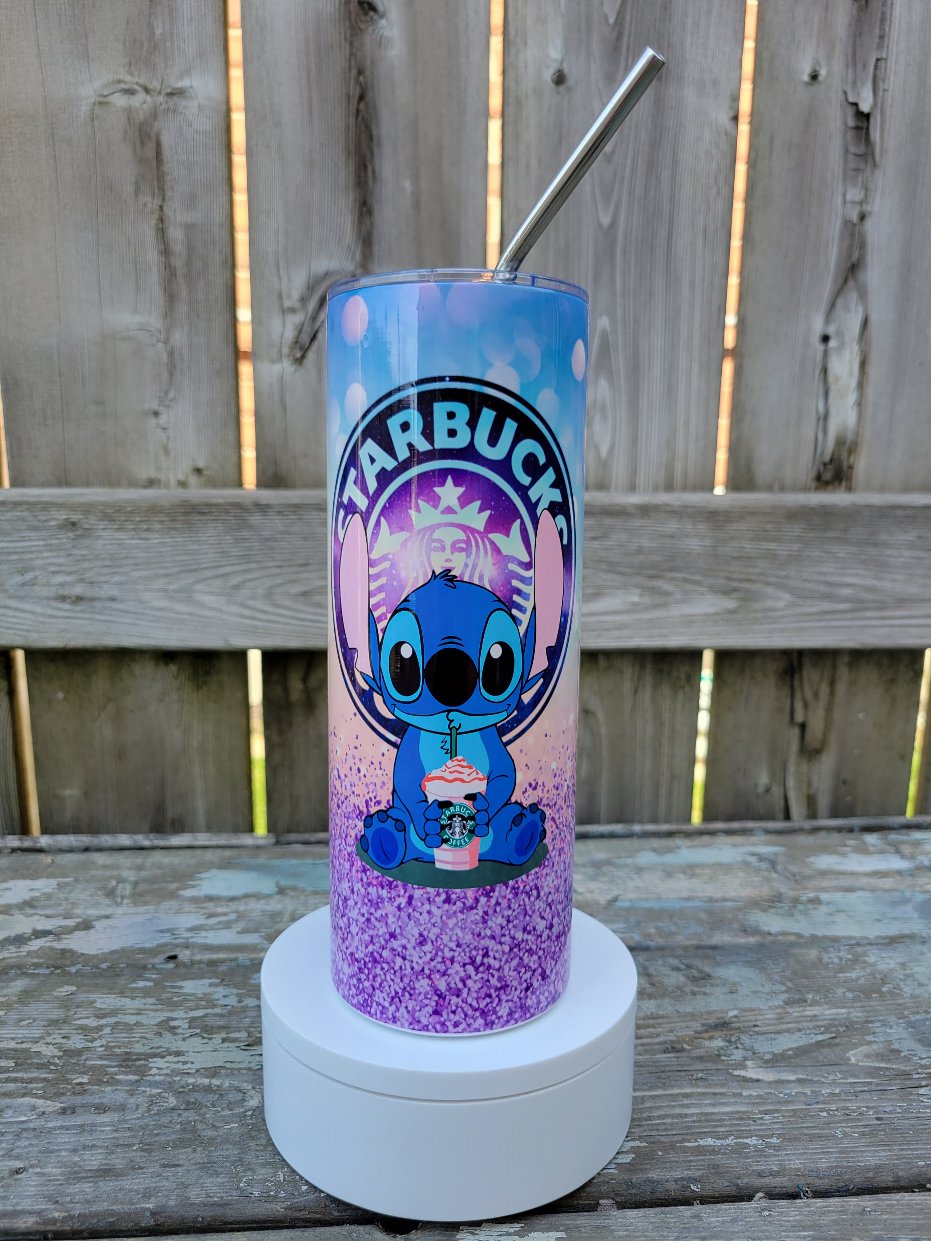 Personalised Stitch Tumbler Cold Cup & Straw Reusable Cup Stitch